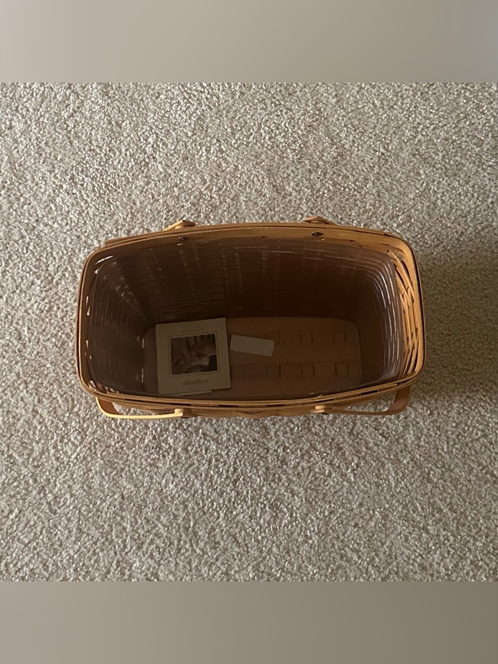 Longaberger Rectangular Woven Basket in Warm Brown